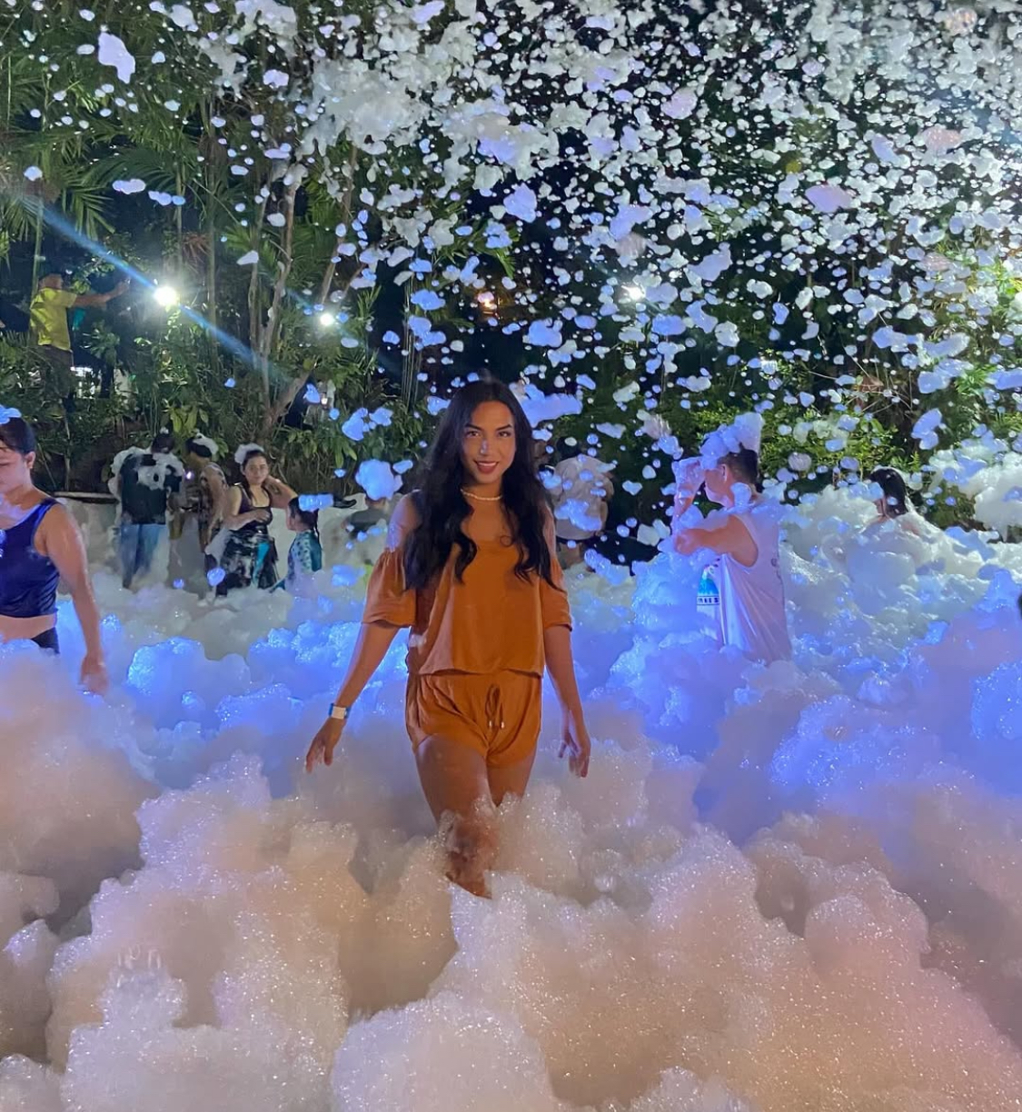 Nighttime foam party with glow lights - Foam O Clock Party Rentals foam party rentals Boulder, CO